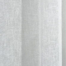 Edith Linen-Look Sheer Eyelet Single Panel Curtain